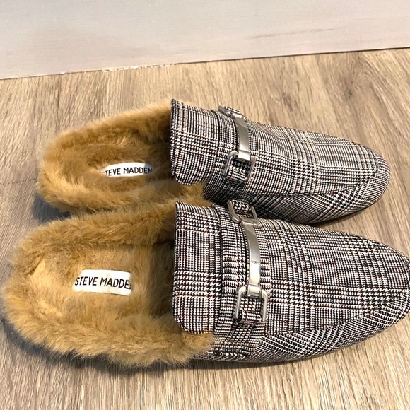 Steve Madden Khloe Plaid Mule Slide NEW 9/10 - Picture 2 of 5